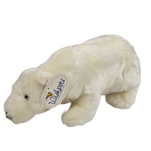 Wishpets Plush Polar Bear Pauline‎ White Stuffed Animal #43044 2006 11"